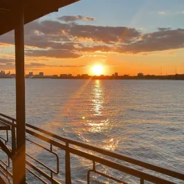 a view of a pier next to a body of water