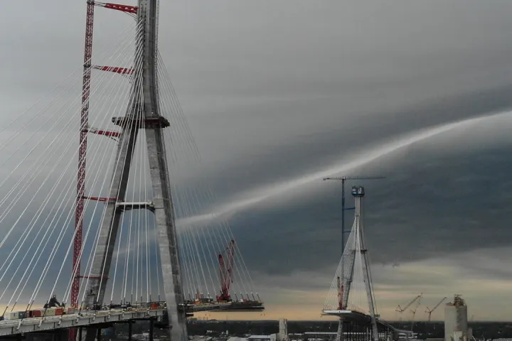 a large ship in a body of water