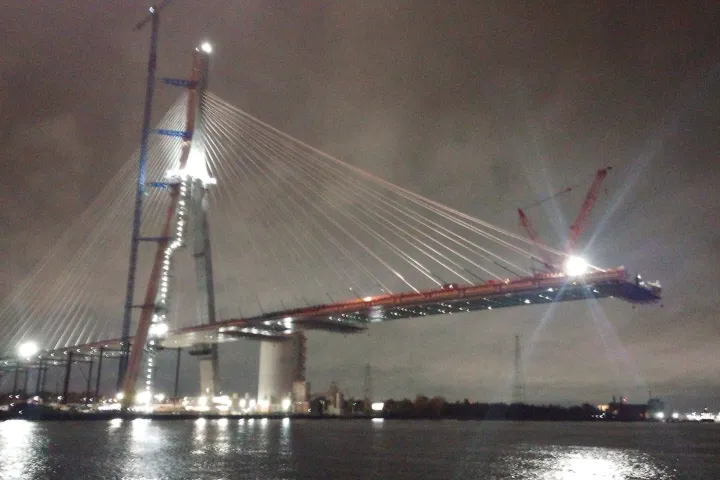 a bridge over a body of water