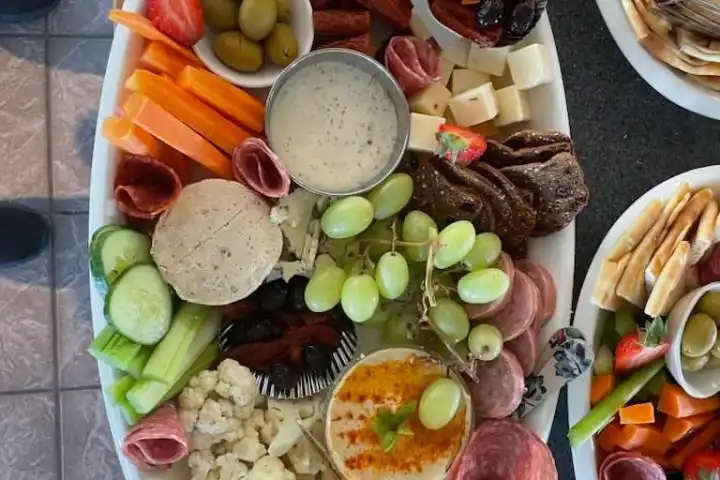 a plate of food on a table