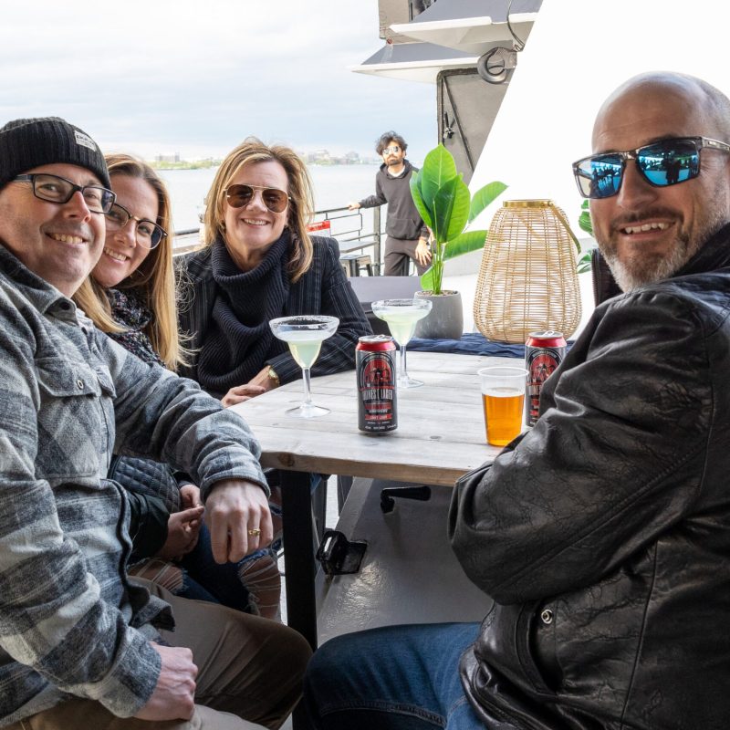 a group of people wearing glasses