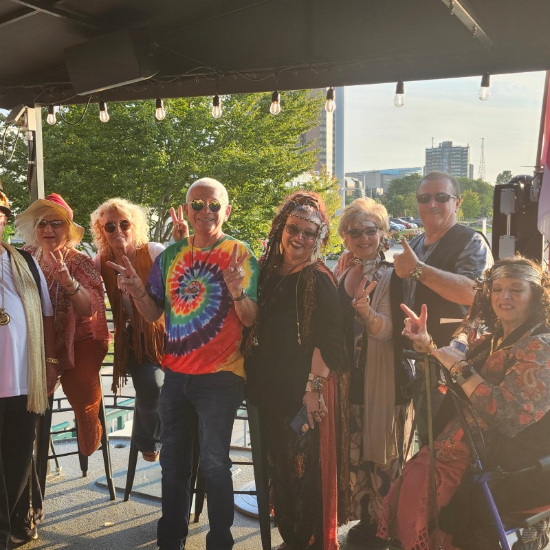 a group of people posing for a picture