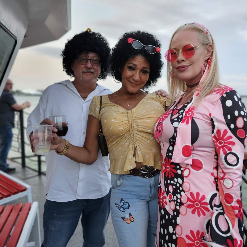 a group of people posing for the camera